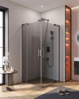 Душевой уголок прямоугольный.     SLIDER-AH-2-70/80-80/90-GRIGIO-GM (700-800)x(800-900)x1950 Cezares