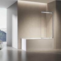 Шторка на ванну, распашная/раздвижная  VSB-6E900CL-R 900х1400 профиль хром стекло прозрачное Vincea