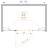Дверь в проем. BERGAMO-W-B-13-100+60/30-C-Cr-L 1850х1950 Cezares