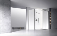 Душевой угол раздвижной прямоугольный RV060-16090-01-C5 1600х900х1950 Цвет профиля Хром Стекло Прозрачное Veconi