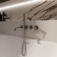 Смеситель для ванны встраиваемый, двухрежимный цвет вороненая сталь VBTW-4G1GM VINCEA