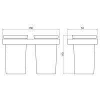 Стакан для зубных щеток двойной Timo Petruma 15234/00 хром