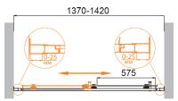 Дверь в проем. MOLVENO-BF-1-140-C-Cr-IV 1400x1950 Cezares