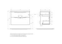 База под раковину подвесная с двумя выкатными ящиками MARINO-H60-900-2C-SO-BL-P BelBagno
