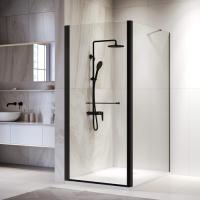 Душевой уголок RGW PA-148B (PA-103B + Z-050-2B + O-204B) прямоугольный   80* 70*195 020814887-14 профиль Чёрный стекло Прозрачное 6 мм RGW