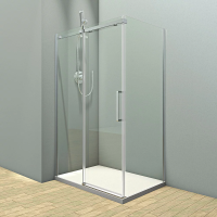 Душевой угол раздвижной прямоугольный 1500х1000х1950 RV071-150100PR-01-19C4 Цвет профиля Хром Стекло Прозрачное Veconi