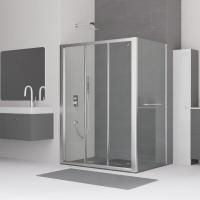 Душевой уголок RGW CL-40-1 (CL-11+Z-060-1) прямоугольный  130*100*185 040940130-011 профиль Хром стекло Прозрачное 4 мм RGW