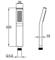 Ручной душ, пластик ABS ARL-D1C-CRM BelBagno