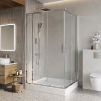 Душевой уголок прямоугольный LUCE-AH-22-130/110-C-Cr 1300x1100x1950 BelBagno