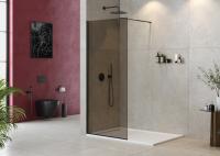 Душевая перегородка.   LIBERTA-L-1-80-BR-NERO 800х1950 Cezares