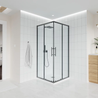 Душевой угол раздвижной E3-GR-10090-01-C9 1000х900x1950 Цвет профиля Графит брашинг Стекло  Прозрачное Veconi