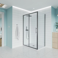 Душевой угол раздвижной E1-SP-GR-14070-01-C9 1400х700x1950 Цвет профиля Графит брашинг Стекло  Прозрачное Veconi
